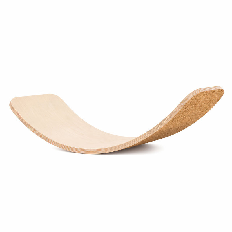 Balancebrett Klassik aus Holz mit Korkbeschichtung für Kinder - Montessori-Wackelbrett