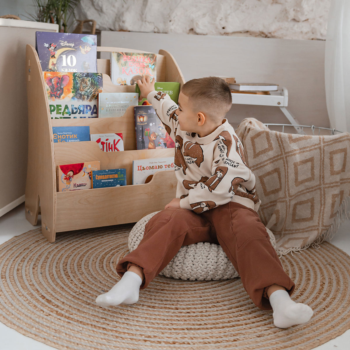 Bücherregal Klassik aus Holz für Kinder - Montessori-Kinderregal - Ansicht 3