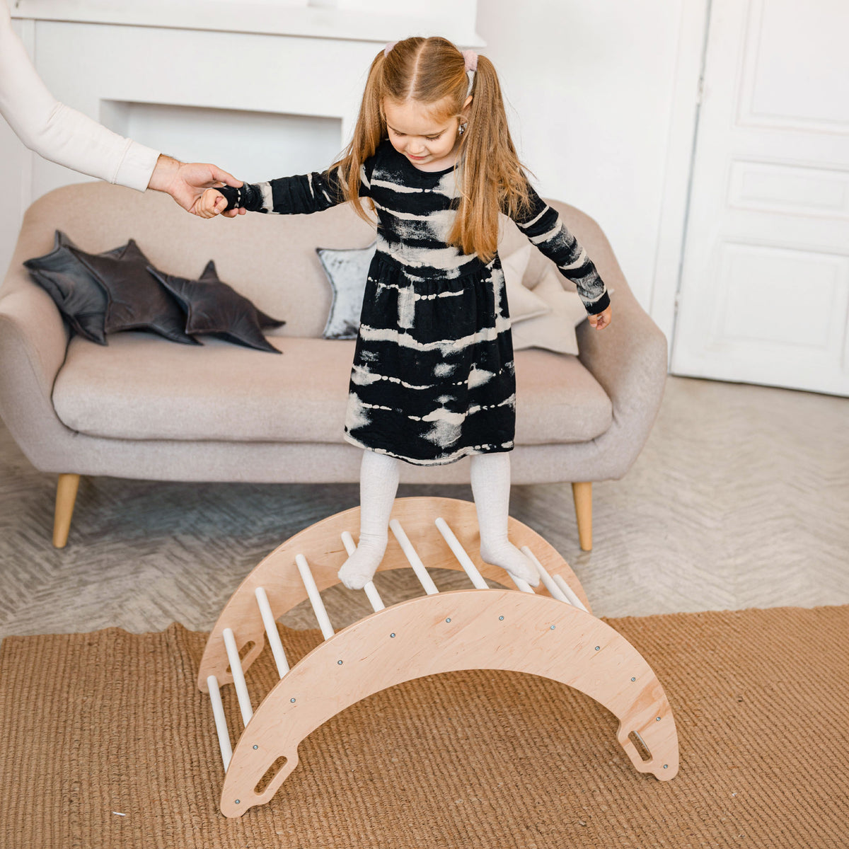 Kletterbogen Klassik aus Holz für Kinder - Montessori-Kletterwippe - Ansicht 2