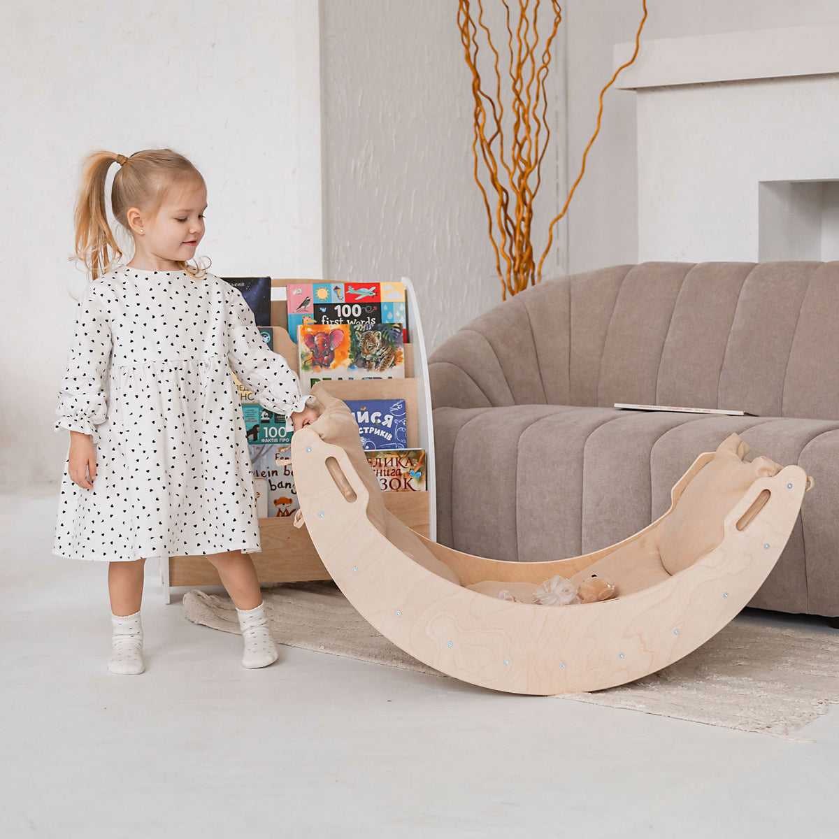 Kletterbogen Klassik aus Holz für Kinder - Montessori-Kletterwippe - Ansicht 3