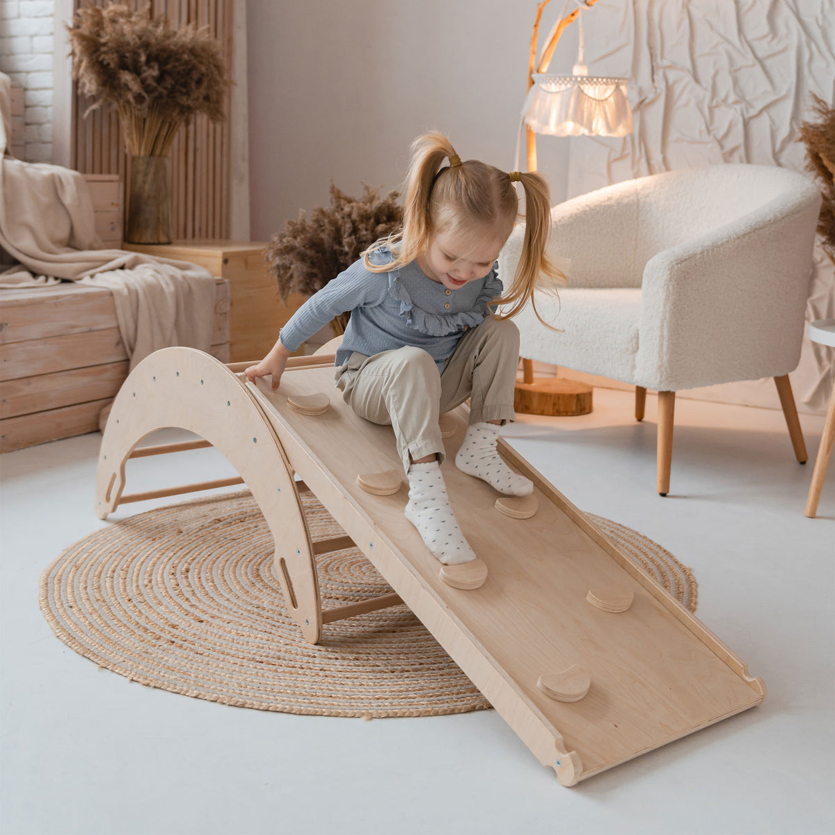 Motorik & Bücher Set aus Holz für Kinder - Montessori Spiel- und Lernecke - Ansicht 6